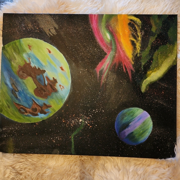 Original Abstract Space Painting - Picture 2 of 2